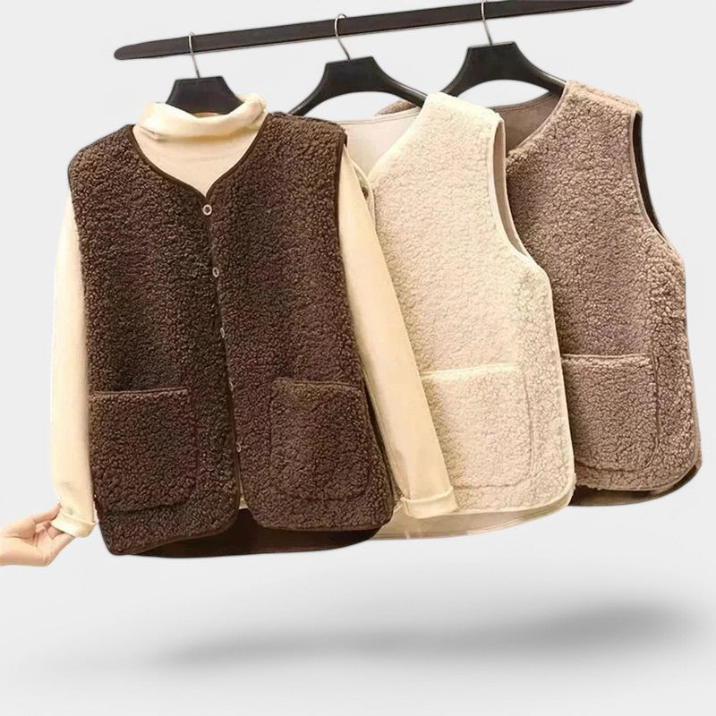 LaBellaa's Fleece Vest - Comfortabele Dames Gilet met Zakken